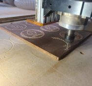 CNC maching wood v-carving images